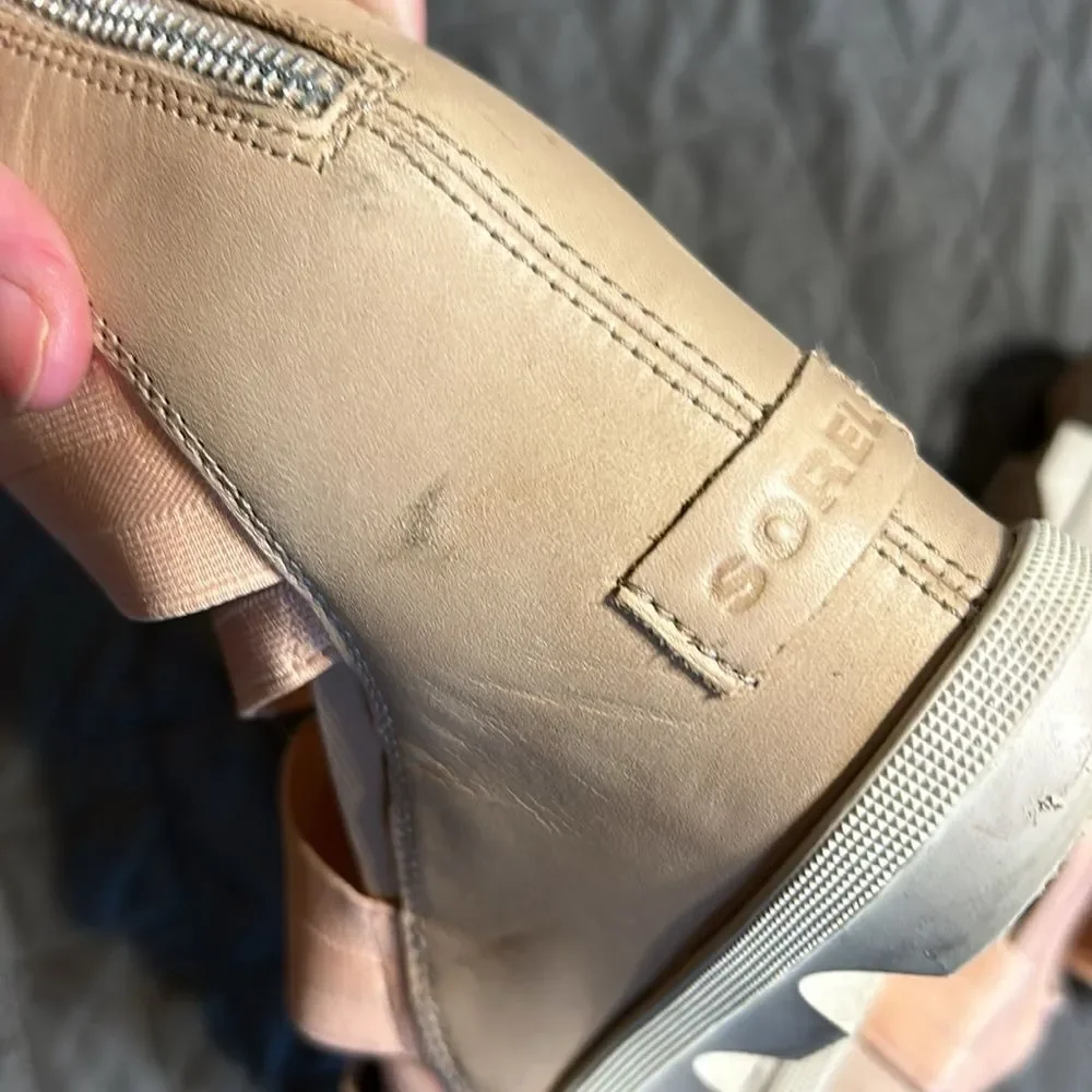 Sorel Leather Joanie II Platform Wedge Sandals 9